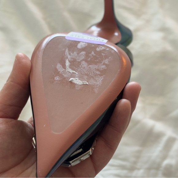 Amina Muaddi Camelia Crystal Halter Slingback mules 38 - Picture 2 of 7